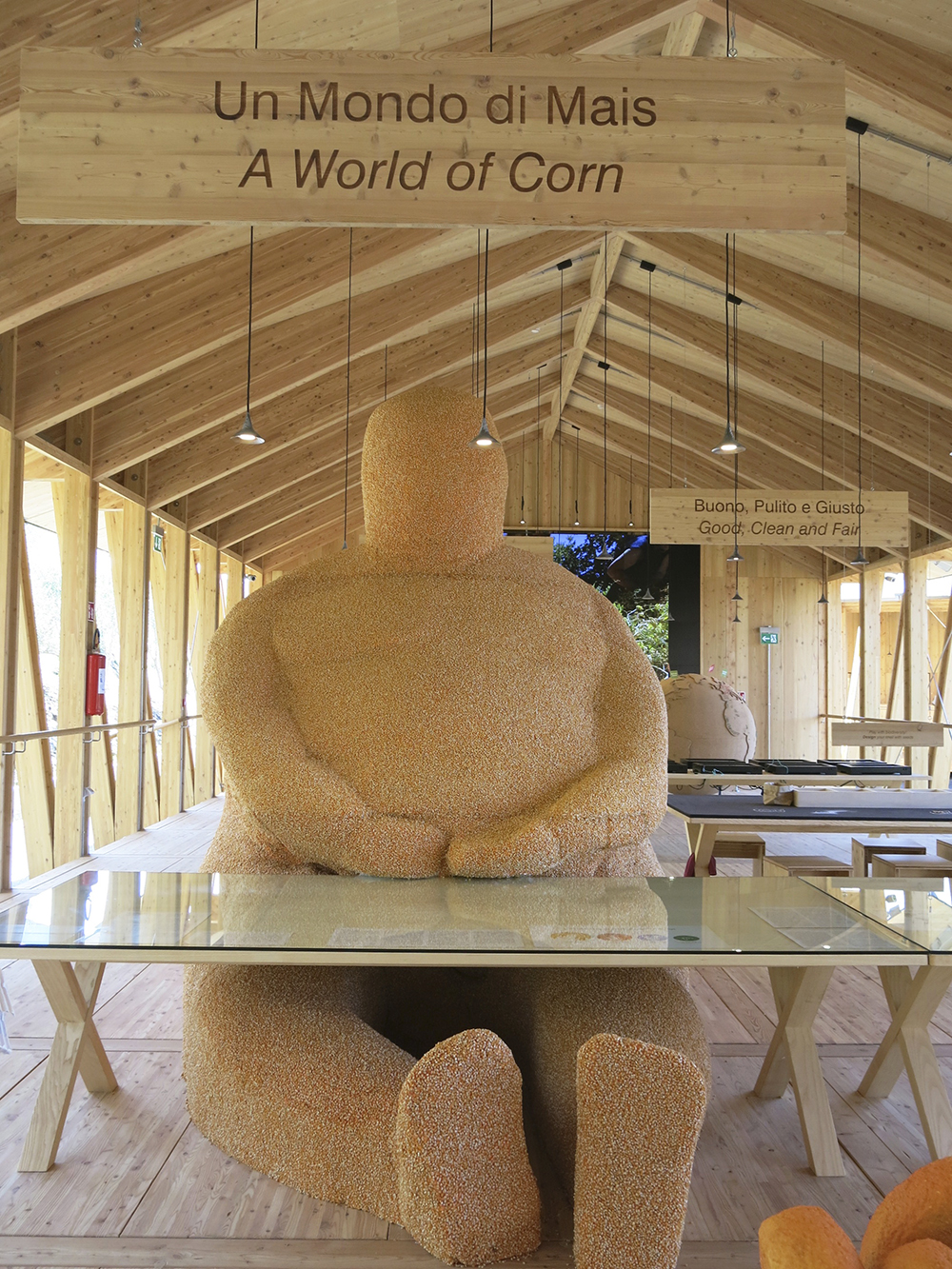 Corny sculpture at Milan Expo