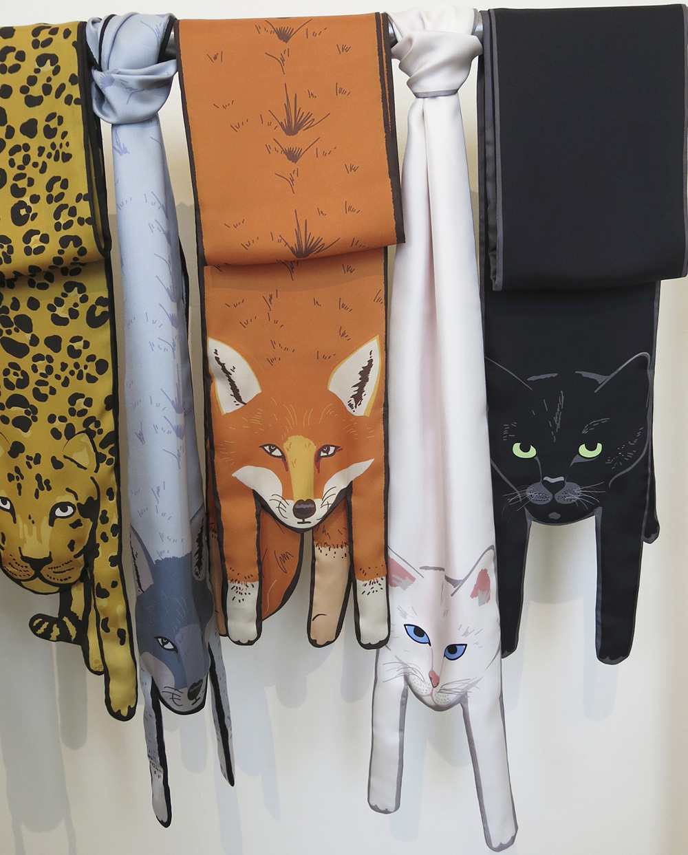 Cat scarves bu Cleo Ferrin Mercury