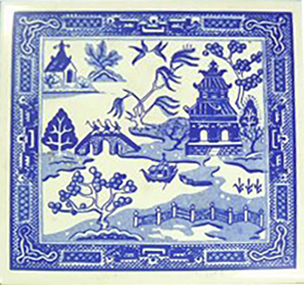 Willow pattern tile